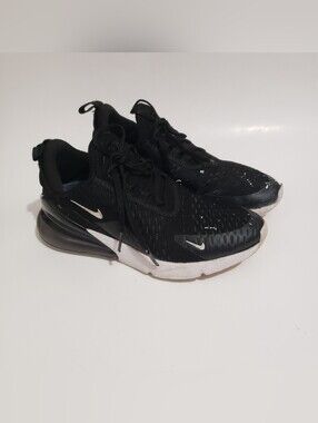 Nike Air Max 270 GS Big Kids 6.5Y Women 8 Black White 943345-001 Running Shoes
